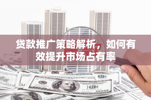 修文贷款推广策略解析，如何有效提升市场占有率