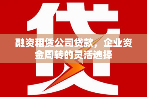 修文融资租赁公司贷款，企业资金周转的灵活选择