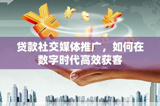 修文贷款社交媒体推广，如何在数字时代高效获客