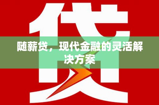 修文随薪贷，现代金融的灵活解决方案