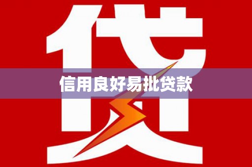 修文信用良好易批贷款