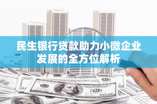修文民生银行贷款助力小微企业发展的全方位解析