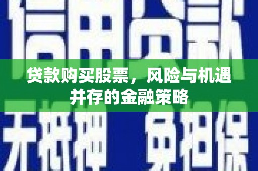 修文贷款购买股票，风险与机遇并存的金融策略