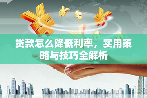 修文贷款怎么降低利率，实用策略与技巧全解析