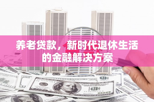 修文养老贷款，新时代退休生活的金融解决方案