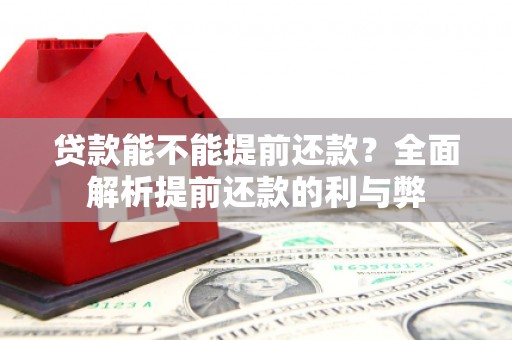 修文贷款能不能提前还款？全面解析提前还款的利与弊